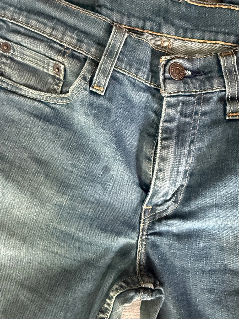 Men's Skinny Jeans in Washed Dark Blue